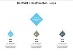 Bacterial transformation steps ppt powerpoint presentation pictures design templates cpb