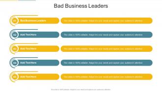 Bad Business Leaders In Powerpoint And Google Slides Cpb