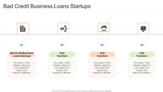 Bad Credit Business Loans Startups In Powerpoint And Google Slides Cpb