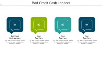 Bad Credit Cash Lenders Ppt Powerpoint Presentation Styles Inspiration Cpb