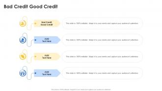 Bad Credit Good Credit In Powerpoint And Google Slides Cpb