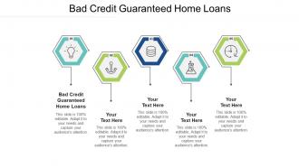 Bad credit guaranteed home loans ppt powerpoint presentation outline ideas cpb