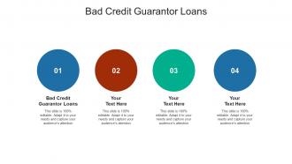 Bad credit guarantor loans ppt powerpoint presentation gallery show cpb