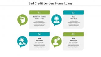 Bad credit lenders home loans ppt powerpoint presentation inspiration portrait cpb