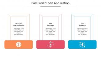 Bad Credit Loan Application Ppt Powerpoint Presentation File Samples Cpb