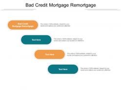 Bad credit mortgage remortgage ppt powerpoint presentation outline file formats cpb