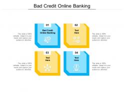 Bad credit online banking ppt powerpoint presentation ideas infographics cpb
