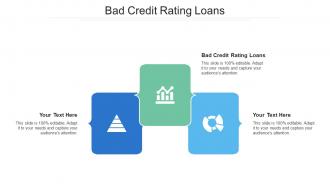 Bad Credit Rating Loans Ppt Powerpoint Presentation Infographic Template Visual Aids Cpb