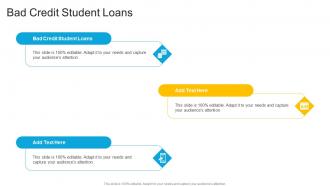 Bad Credit Student Loans Advice Writers Job In Powerpoint And Google Slides Cpb