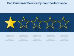 Bad customer service by poor performance