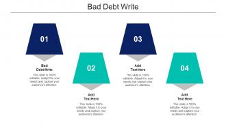 Bad Debt Write Ppt Powerpoint Presentation Pictures Inspiration Cpb