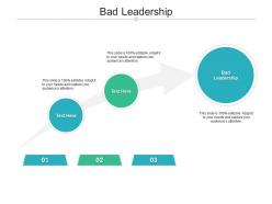 Bad leadership ppt powerpoint presentation file guidelines cpb
