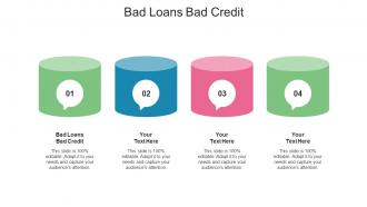 Bad Loans Bad Credit Ppt PowerPoint Presentation Icon Background Designs Cpb