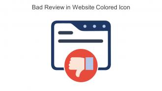 Bad Review In Website Colored Icon In Powerpoint Pptx Png And Editable Eps Format