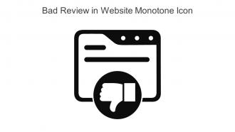 Bad Review In Website Monotone Icon In Powerpoint Pptx Png And Editable Eps Format