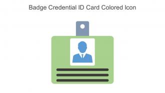Badge Credential ID Card Colored Icon In Powerpoint Pptx Png And Editable Eps Format