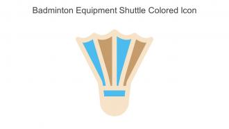 Badminton Equipment Shuttle Colored Icon In Powerpoint Pptx Png And Editable Eps Format
