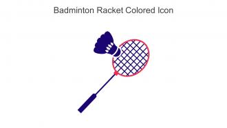 Badminton Racket Colored Icon In Powerpoint Pptx Png And Editable Eps Format