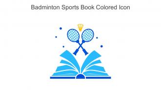 Badminton Sports Book Colored Icon In Powerpoint Pptx Png And Editable Eps Format