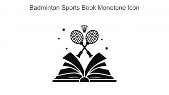 Badminton Sports Book Monotone Icon In Powerpoint Pptx Png And Editable Eps Format