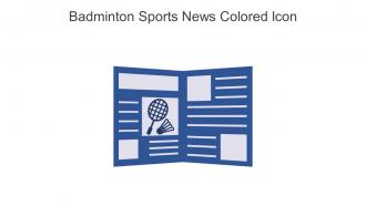 Badminton Sports News Colored Icon In Powerpoint Pptx Png And Editable Eps Format