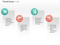 Baggage take off landing seat ppt icons graphics