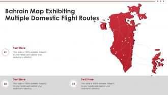 Bahrain map exhibiting multiple domestic flight routes
