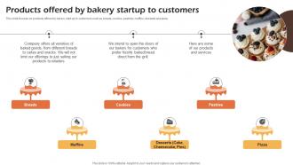 Bakery Cafe Business Plan Products Offered By Bakery Startup To Customers BP SS