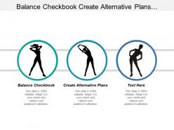 Balance checkbook create alternative plans appearance good service
