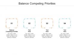 Balance competing priorities ppt powerpoint presentation professional slide cpb