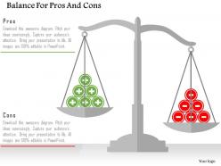 Balance for pros and cons flat powerpoint design