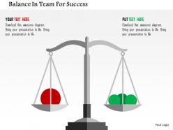 Balance in team for success flat powerpoint design