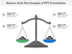 Balance scale flat example of ppt presentation