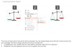 Balance scale for balancing of business and life powerpoint slides