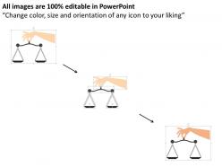 Balance scale for process and techniques flat powerpoint design