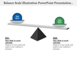 Balance scale illustration powerpoint presentation templates