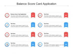 Balance score card application ppt powerpoint presentation outline background image cpb
