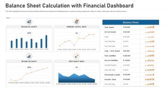 Balance Sheet Calculation With Financial Dashboard