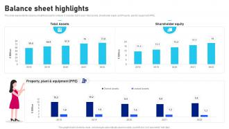 Balance Sheet Highlights Unilever Company Profile CP SS
