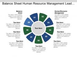 Balance sheet human resource management lead generation strategic planning cpb
