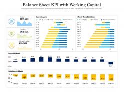 Balance sheet kpi with working capital