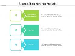 Balance sheet variance analysis ppt powerpoint presentationmodel brochure cpb