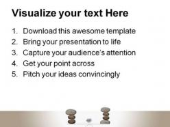 Balance stone metaphor powerpoint templates and powerpoint backgrounds 0611