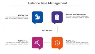 Balance Time Management Ppt Powerpoint Presentation Professional Topics Cpb