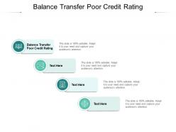 Balance transfer poor credit rating ppt presentation infographics show cpb