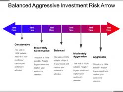 Balanced aggressive investment risk arrow
