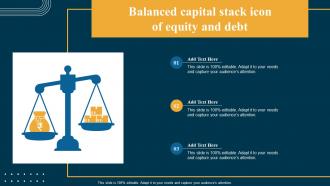 Balanced Capital Stack Icon Of Equity And Debt
