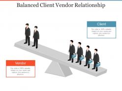 Balanced client vendor relationship powerpoint slide images