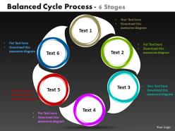 Balanced cycle process 6 stages powerpoint templates graphics slides 0712