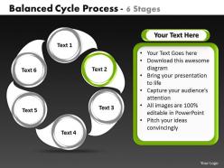 Balanced cycle process 6 stages powerpoint templates graphics slides 0712